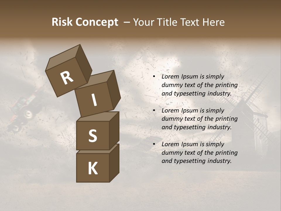 Danger Hurricane Nature PowerPoint Template