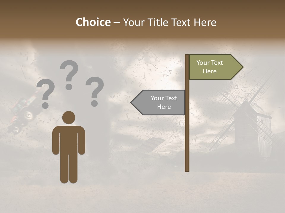 Danger Hurricane Nature PowerPoint Template