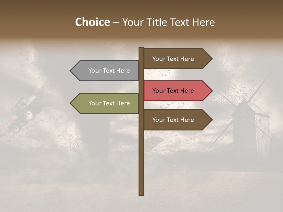 Danger Hurricane Nature PowerPoint Template