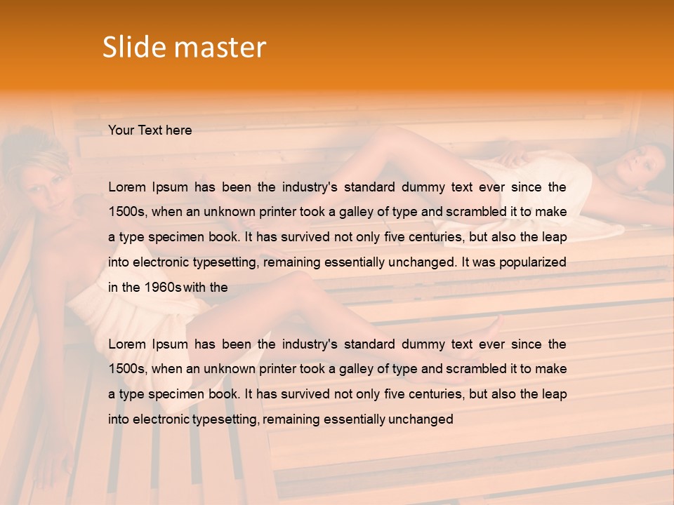 Caucasian Wellness Heat PowerPoint Template