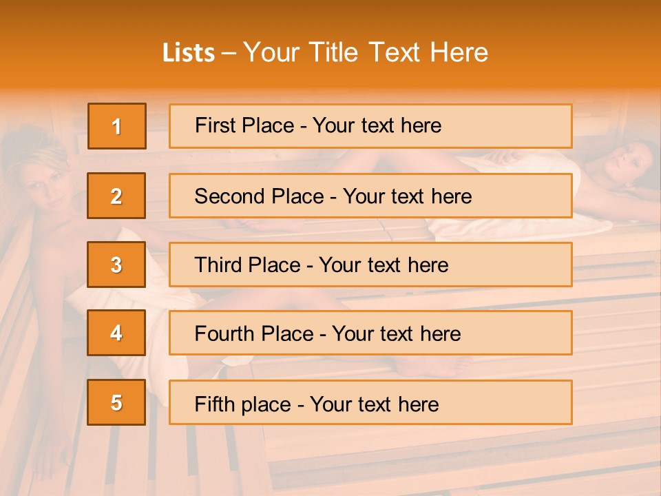 Caucasian Wellness Heat PowerPoint Template