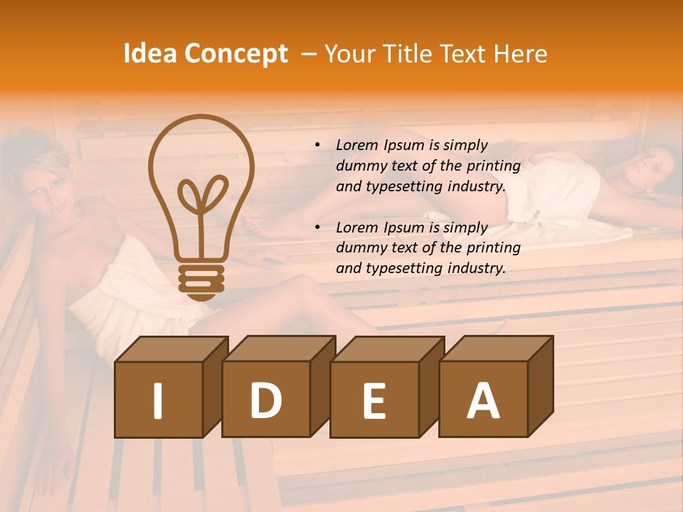 Caucasian Wellness Heat PowerPoint Template