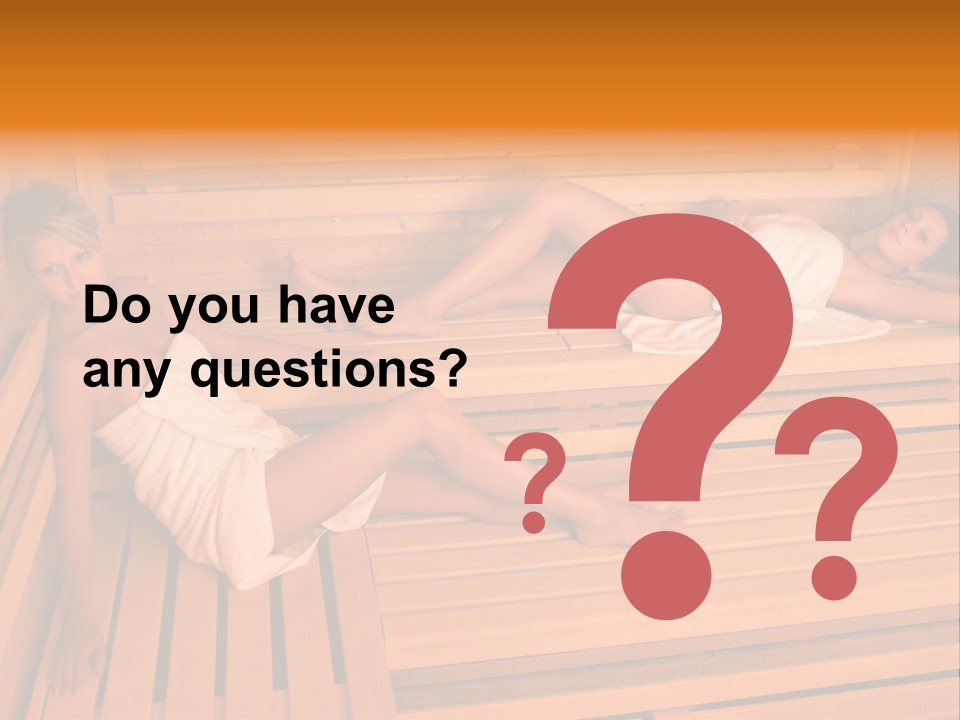 Caucasian Wellness Heat PowerPoint Template