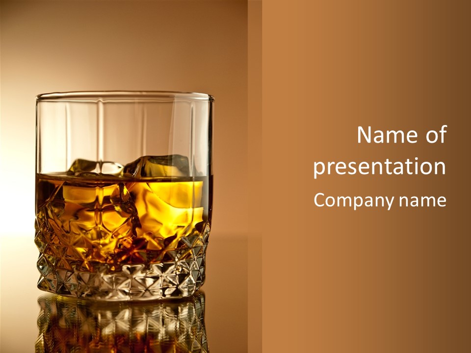 Glass Spirits Bar PowerPoint Template