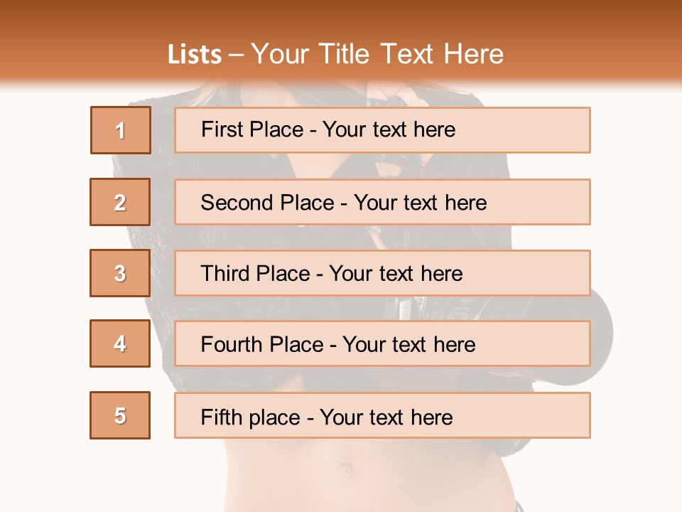 Golden Band Symbol PowerPoint Template