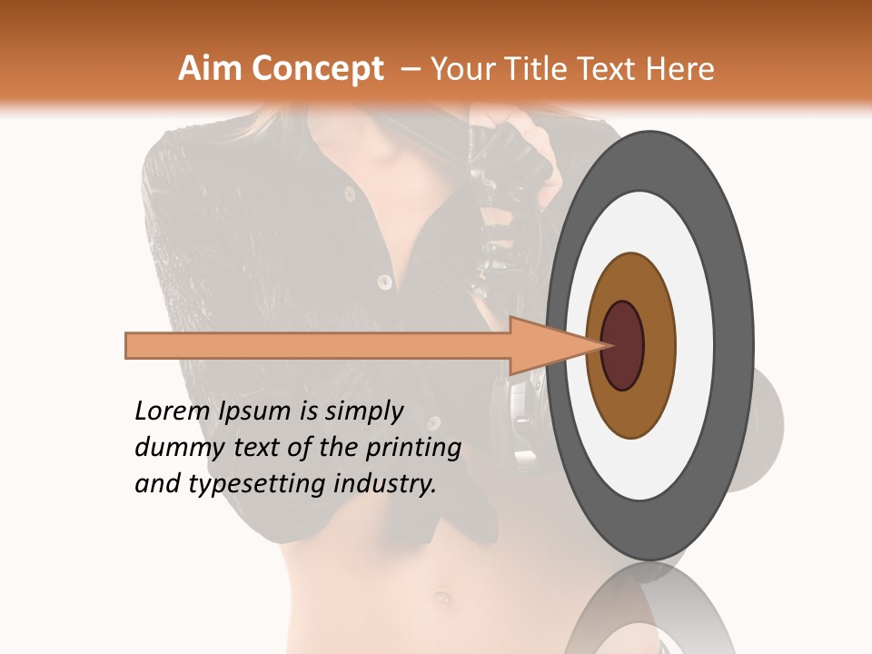 Golden Band Symbol PowerPoint Template