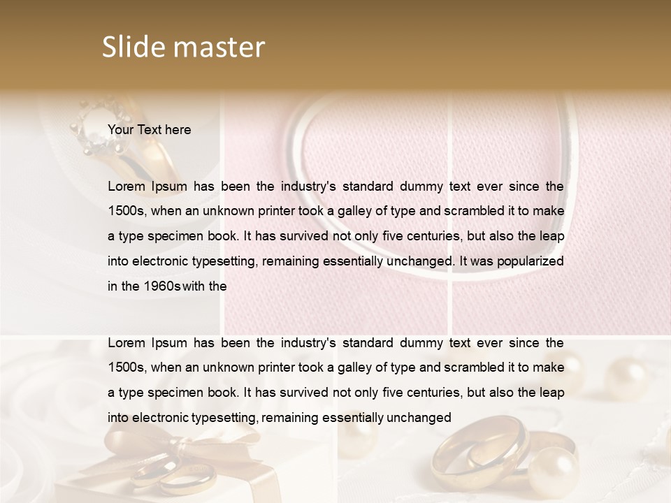 Bridal Decorative Wed PowerPoint Template