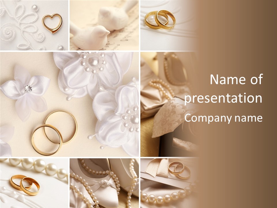 Wedding Rings Elegance Wedding Ring PowerPoint Template