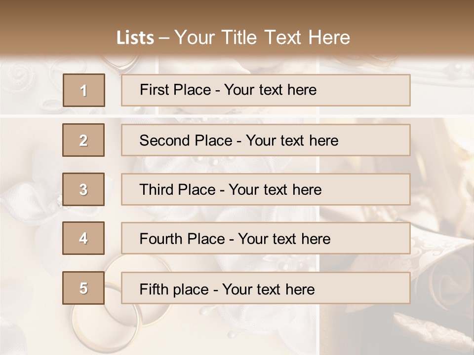Wedding Rings Elegance Wedding Ring PowerPoint Template