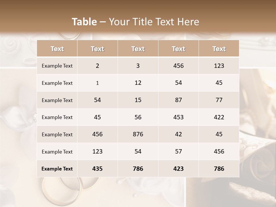 Wedding Rings Elegance Wedding Ring PowerPoint Template