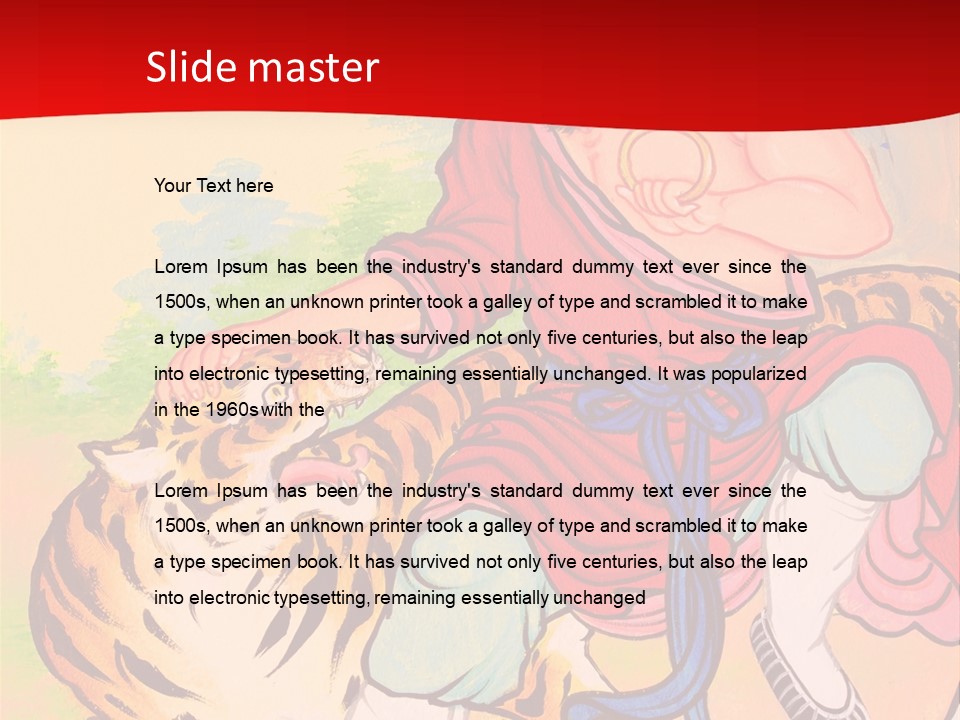 Golden Embossed Image PowerPoint Template