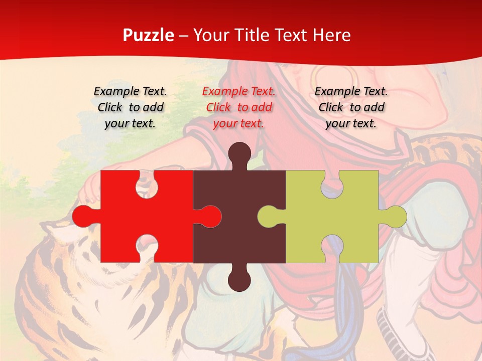 Golden Embossed Image PowerPoint Template