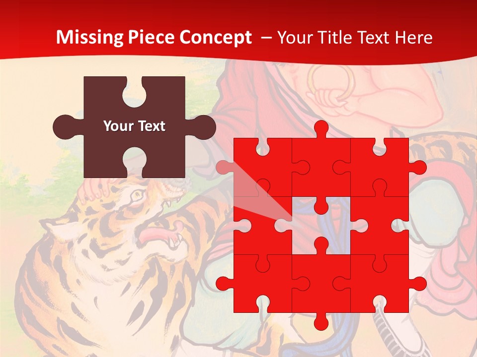 Golden Embossed Image PowerPoint Template