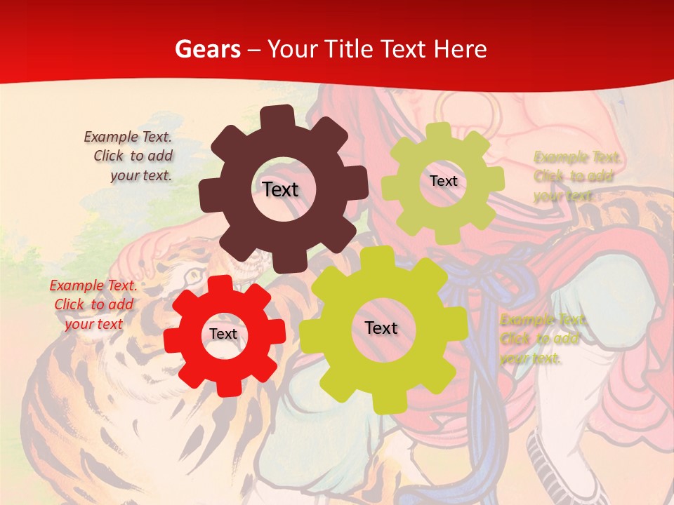 Golden Embossed Image PowerPoint Template