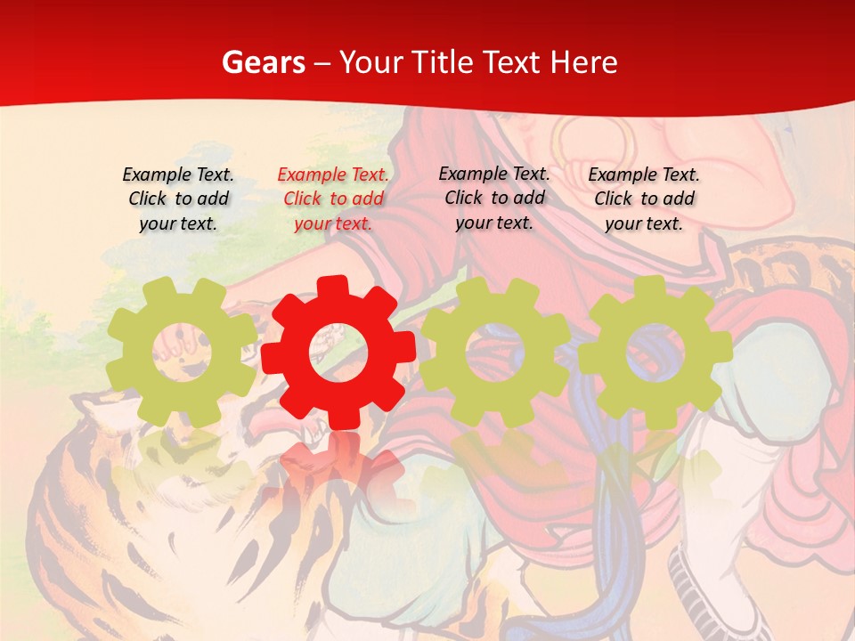 Golden Embossed Image PowerPoint Template