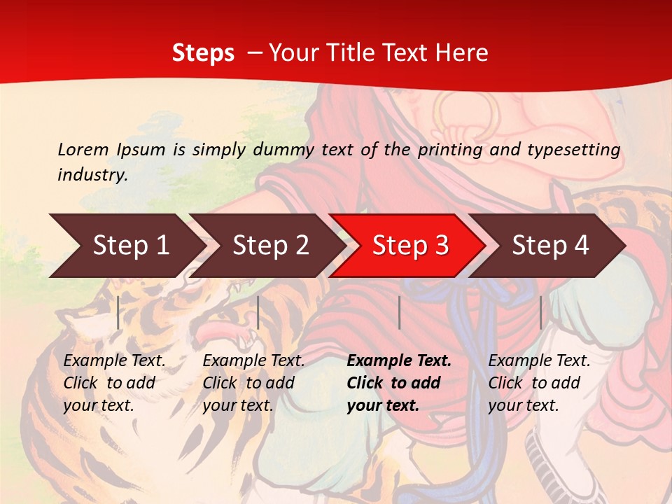 Golden Embossed Image PowerPoint Template