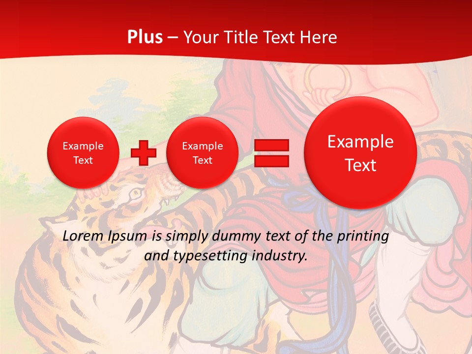 Golden Embossed Image PowerPoint Template