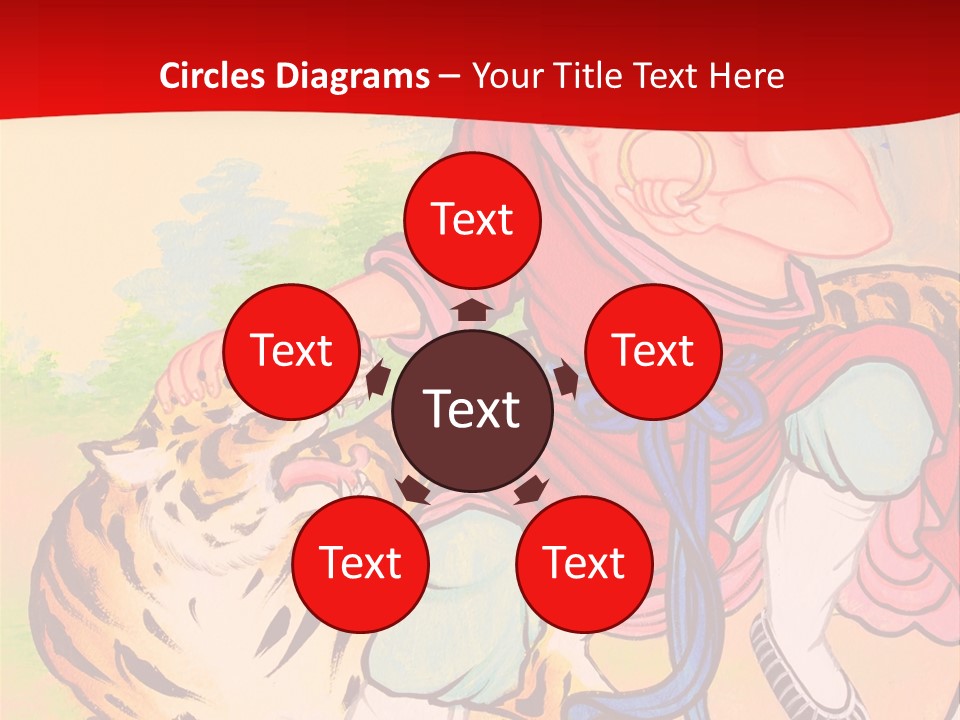 Golden Embossed Image PowerPoint Template