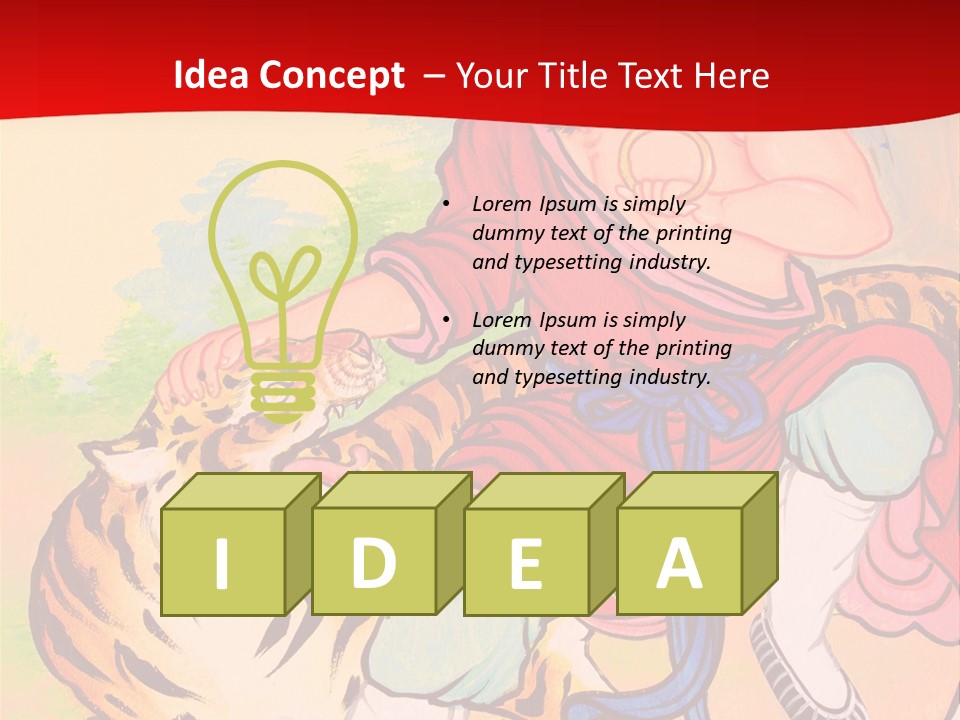 Golden Embossed Image PowerPoint Template