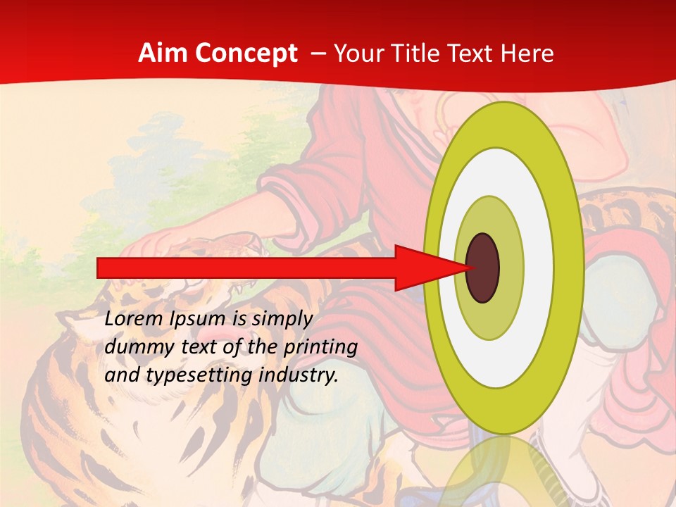 Golden Embossed Image PowerPoint Template