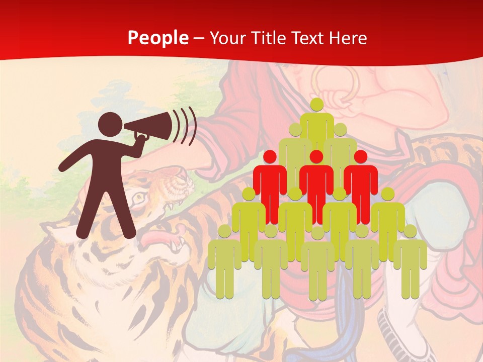 Golden Embossed Image PowerPoint Template