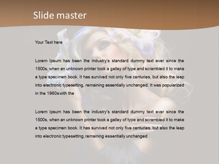 Blond Portrait Fresh PowerPoint Template