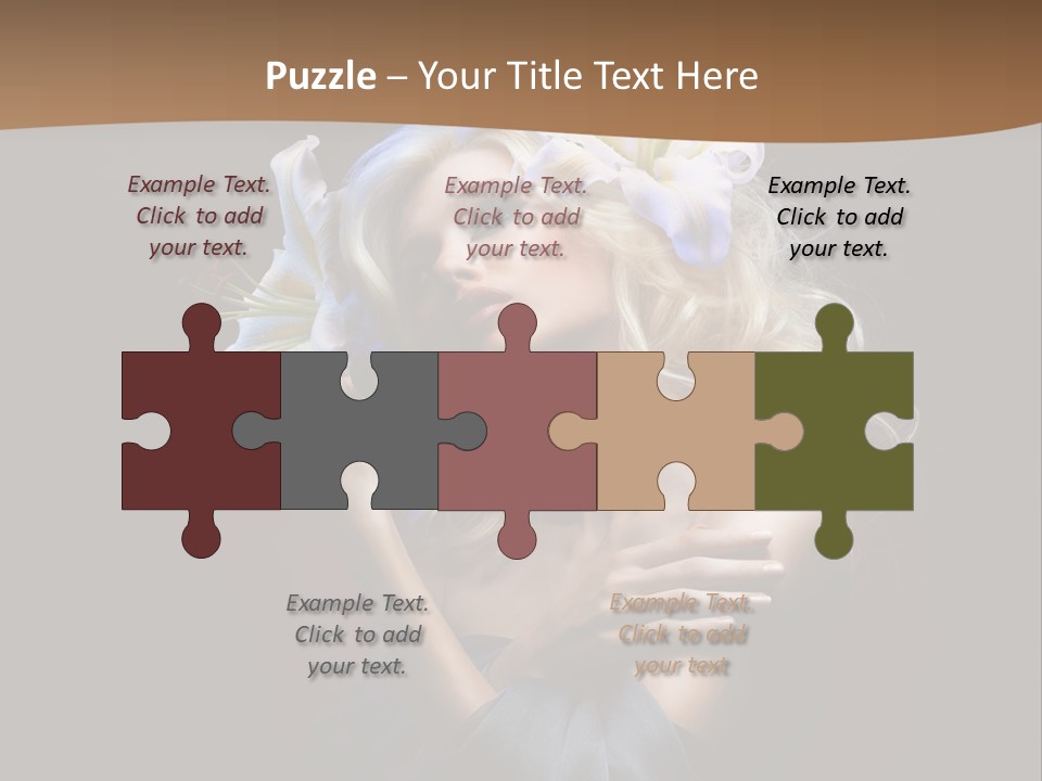 Blond Portrait Fresh PowerPoint Template