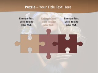Blond Portrait Fresh PowerPoint Template