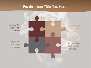 Blond Portrait Fresh PowerPoint Template