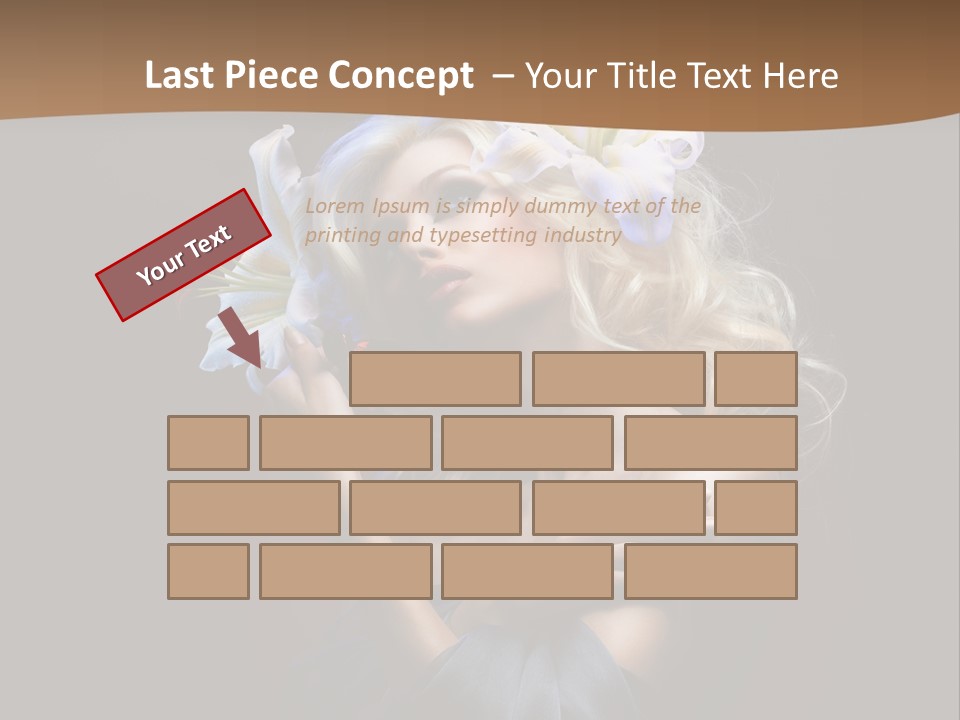Blond Portrait Fresh PowerPoint Template