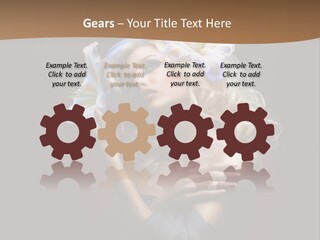 Blond Portrait Fresh PowerPoint Template