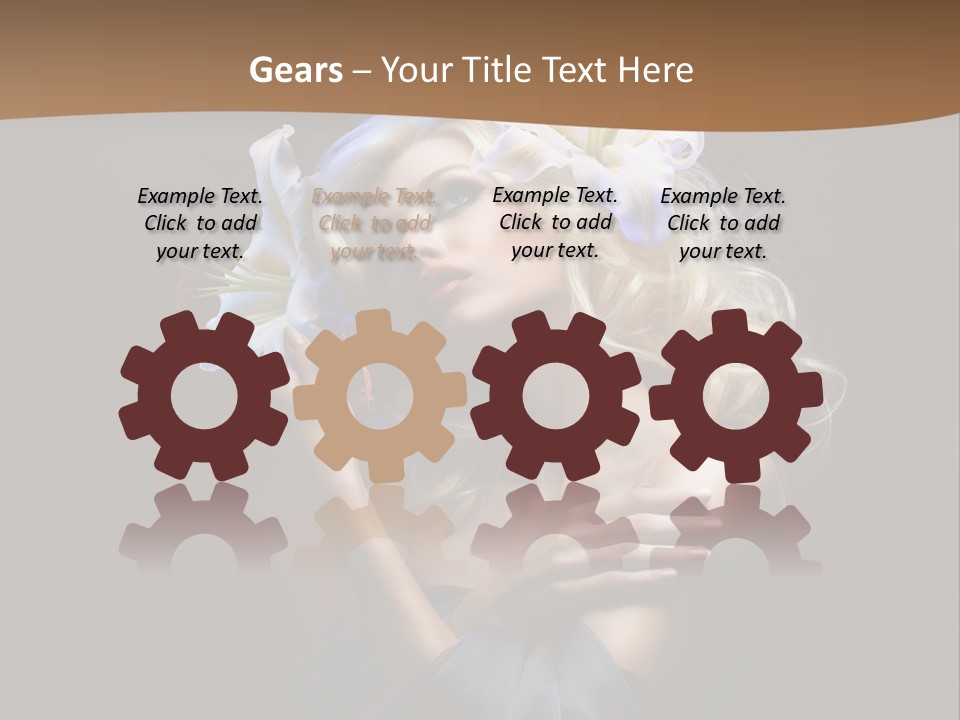 Blond Portrait Fresh PowerPoint Template