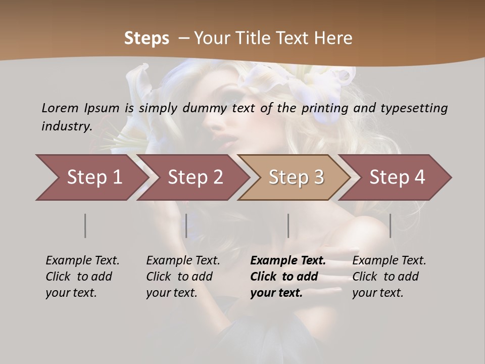 Blond Portrait Fresh PowerPoint Template