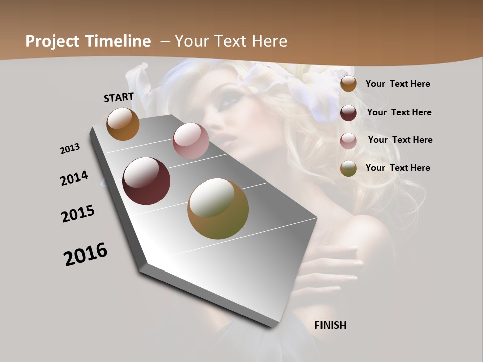 Blond Portrait Fresh PowerPoint Template