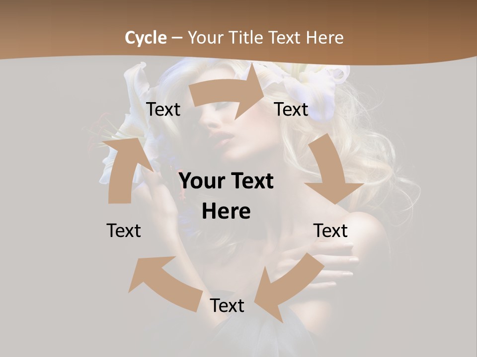 Blond Portrait Fresh PowerPoint Template