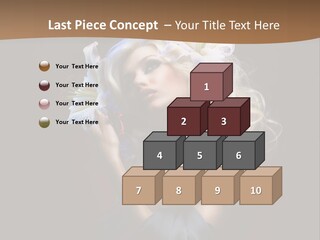Blond Portrait Fresh PowerPoint Template