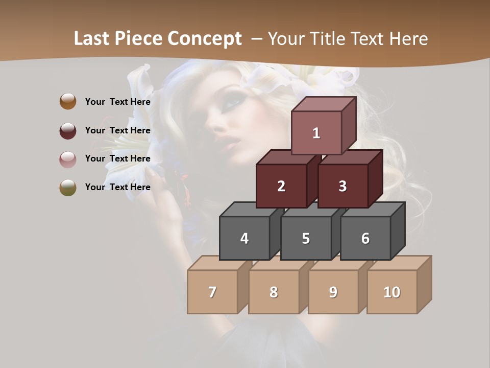 Blond Portrait Fresh PowerPoint Template