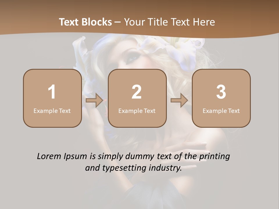Blond Portrait Fresh PowerPoint Template