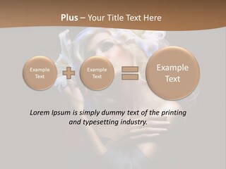 Blond Portrait Fresh PowerPoint Template