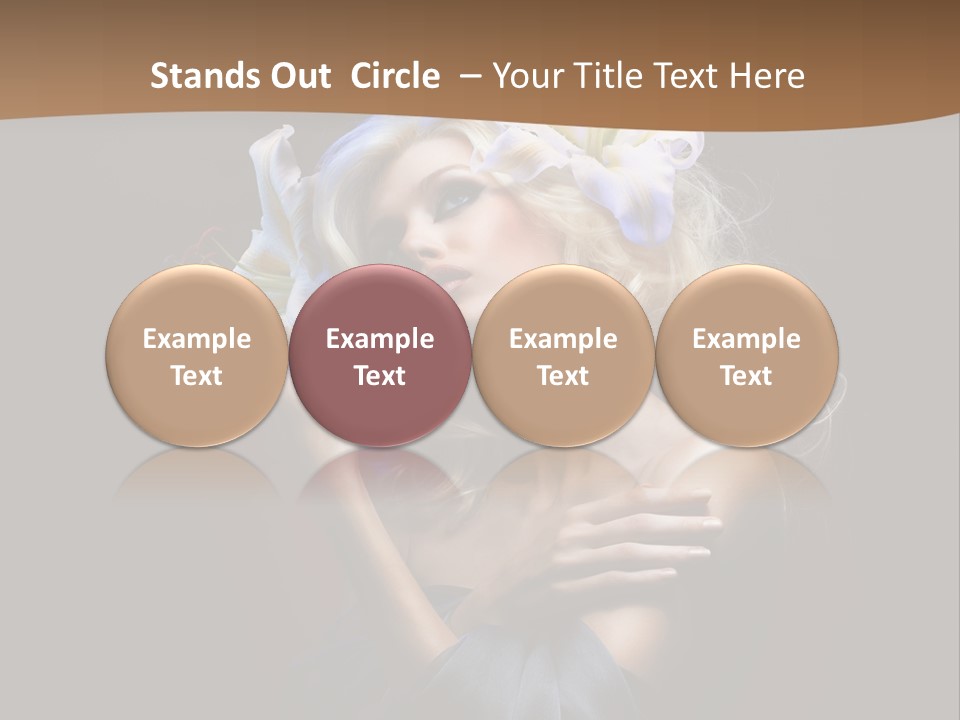 Blond Portrait Fresh PowerPoint Template