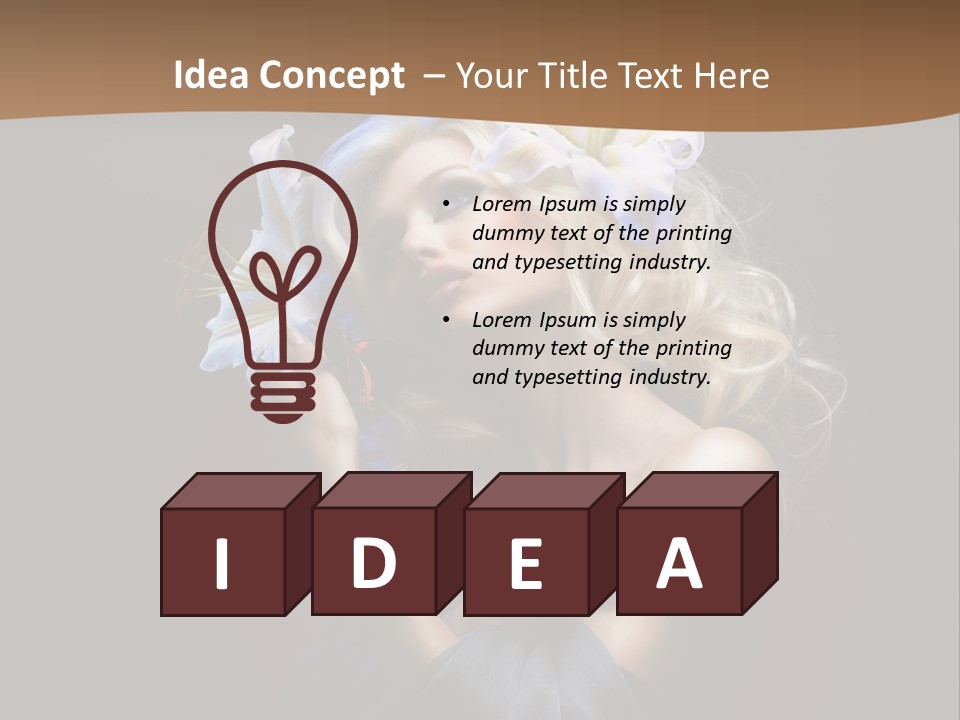 Blond Portrait Fresh PowerPoint Template