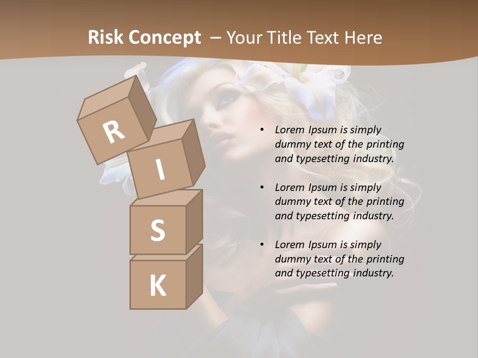 Blond Portrait Fresh PowerPoint Template