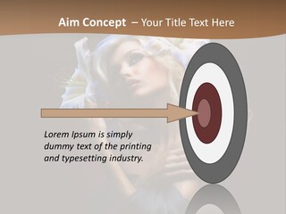 Blond Portrait Fresh PowerPoint Template