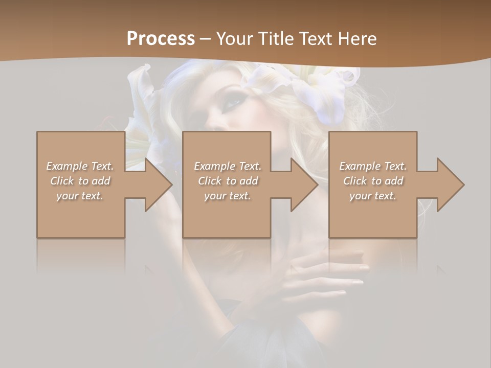 Blond Portrait Fresh PowerPoint Template