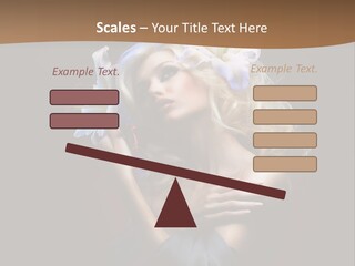 Blond Portrait Fresh PowerPoint Template