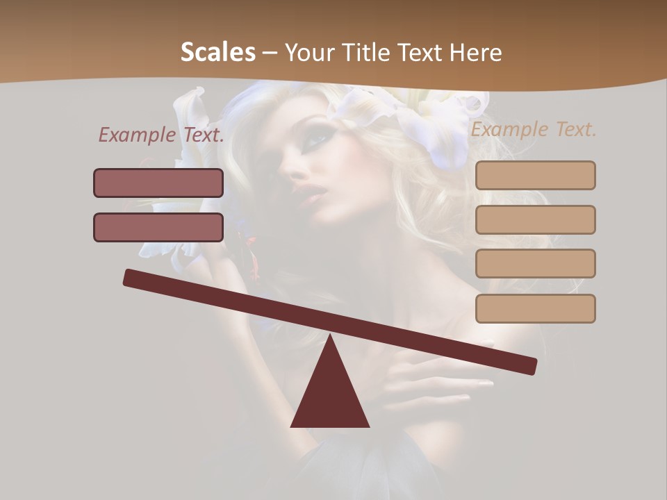 Blond Portrait Fresh PowerPoint Template