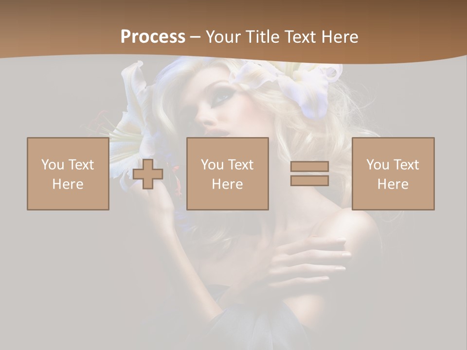 Blond Portrait Fresh PowerPoint Template