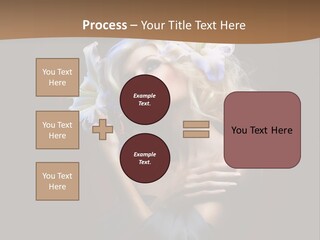 Blond Portrait Fresh PowerPoint Template