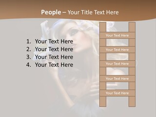 Blond Portrait Fresh PowerPoint Template
