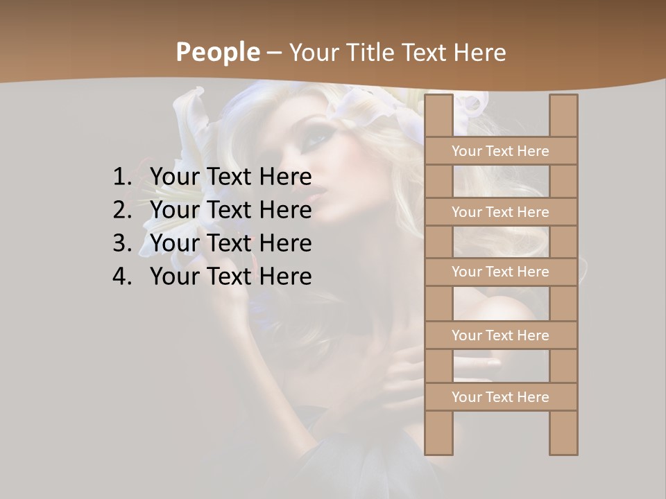 Blond Portrait Fresh PowerPoint Template